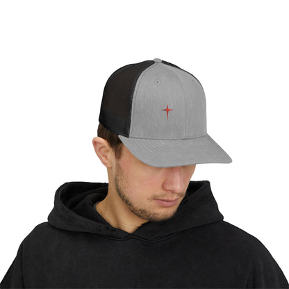 Embroidered Cardinal Star Trucker Cap