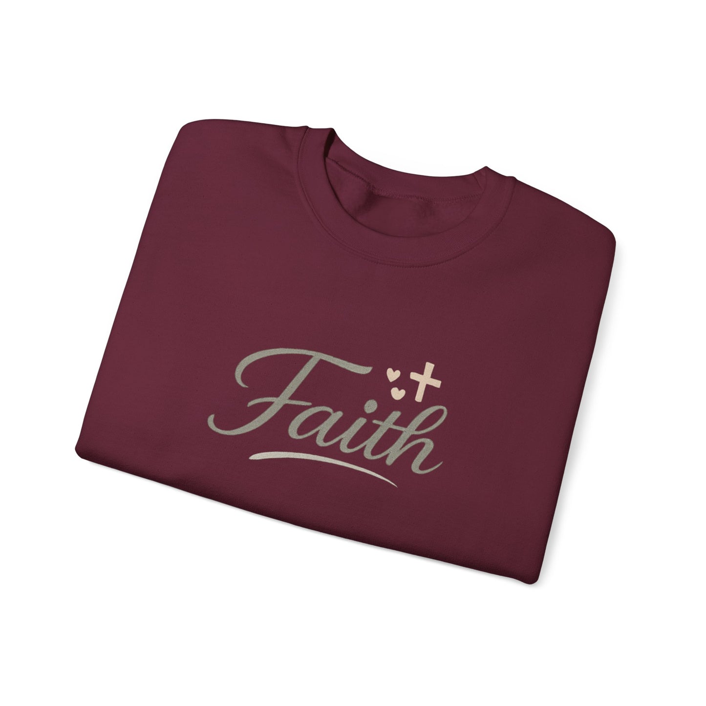 Faith Crewneck Sweatshirt – Elegant Script Christian Pullover