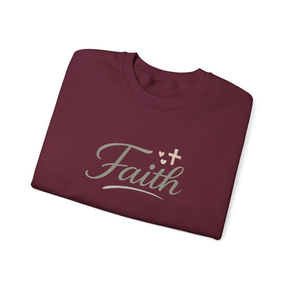Faith Crewneck Sweatshirt – Elegant Script Christian Pullover