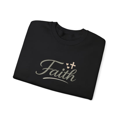 Faith Crewneck Sweatshirt – Elegant Script Christian Pullover