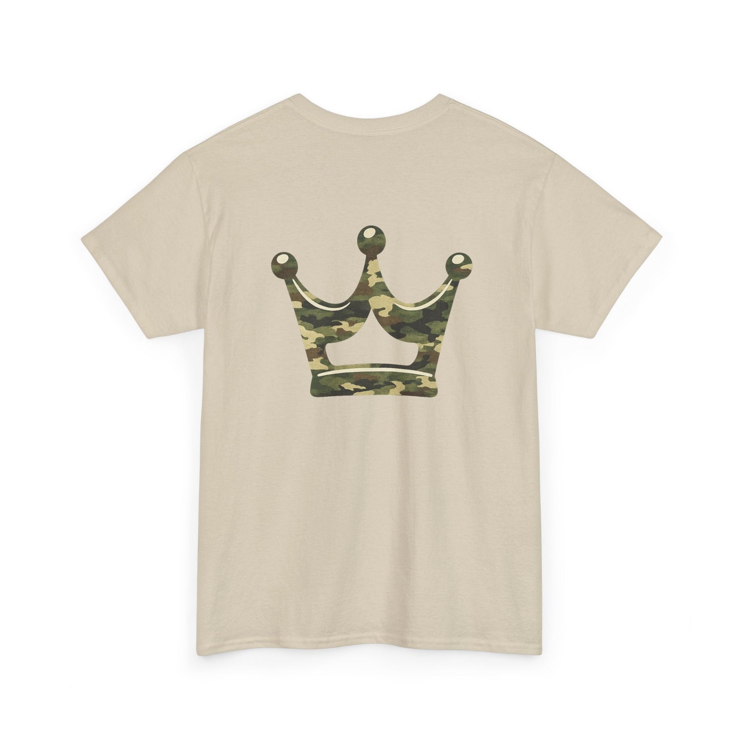 Faith Script Tee — Camouflage Crown Graphic Shirt