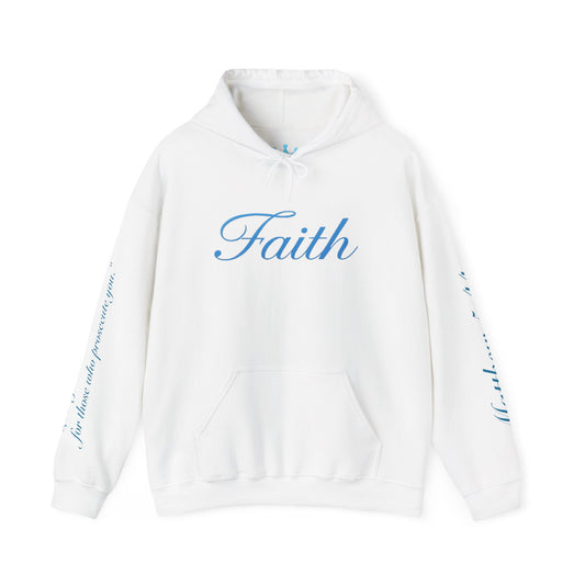 Faith Hoodie — Vintage Angel Scripture Sweatshirt (Mathew 5:44)