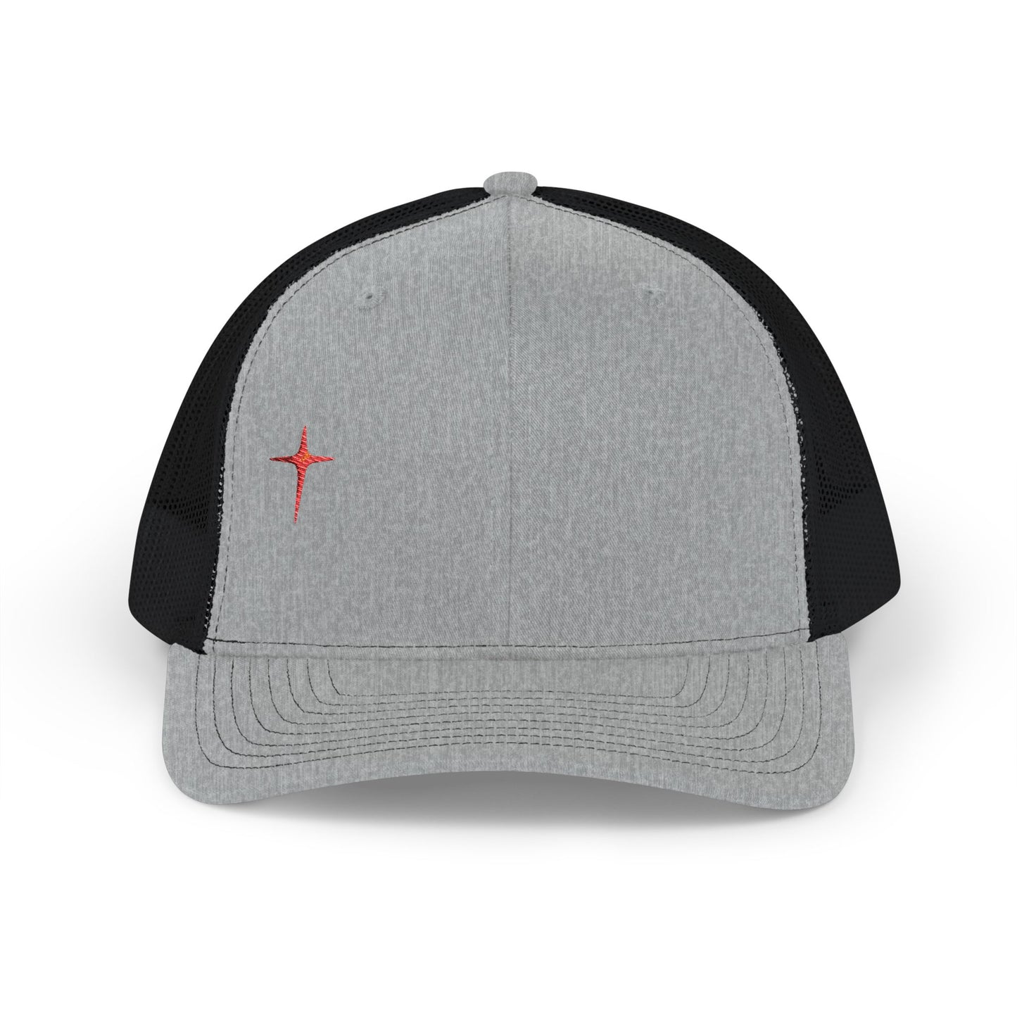 Embroidered Cross Snapback Trucker Hat