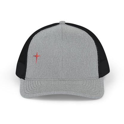 Embroidered Cross Snapback Trucker Hat