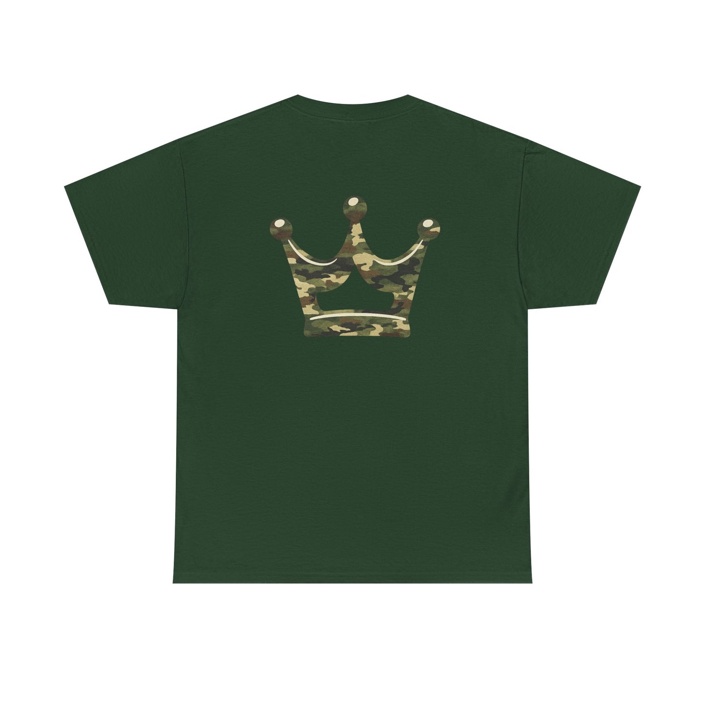 Faith Script Tee — Camouflage Crown Graphic Shirt