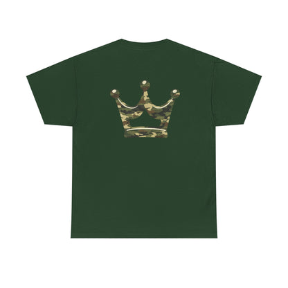 Faith Script Tee — Camouflage Crown Graphic Shirt