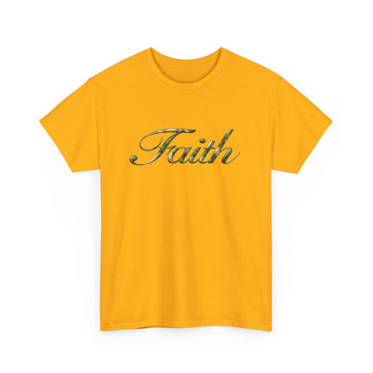Faith Script Tee — Camouflage Crown Graphic Shirt