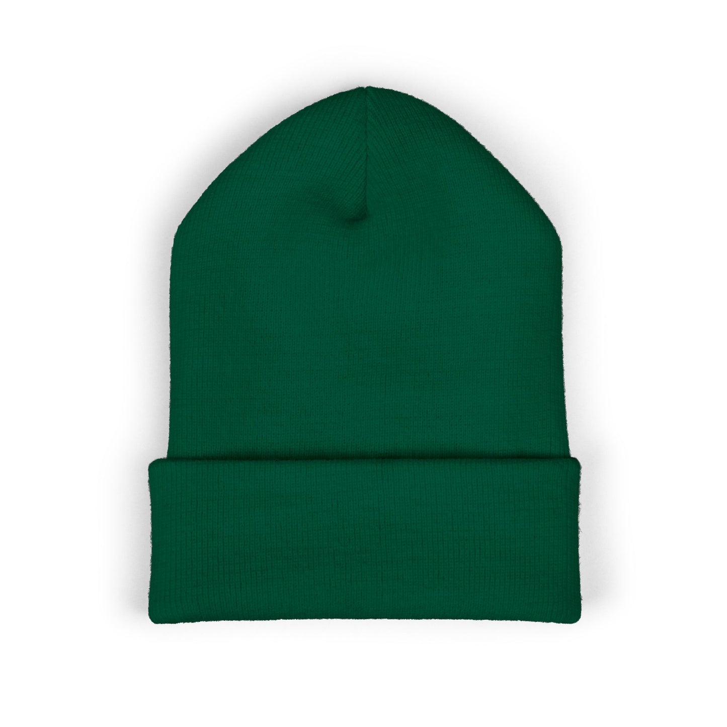 Embroidered Minimal Star Cuffed Beanie — Classic Knit Winter Hat