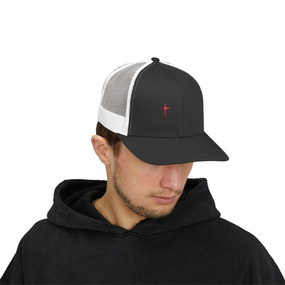 Embroidered Cardinal Star Trucker Cap