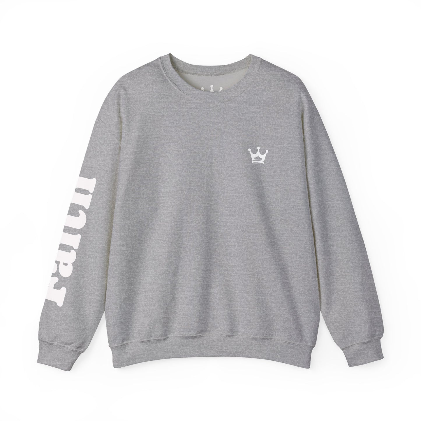 Christian Crewneck Sweatshirt — "You Need Jesus." Back Print with Faith Sleeve
