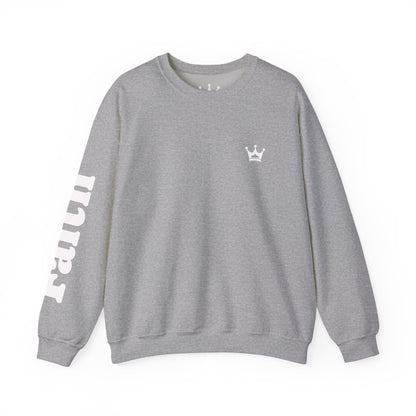 Christian Crewneck Sweatshirt — "You Need Jesus." Back Print with Faith Sleeve