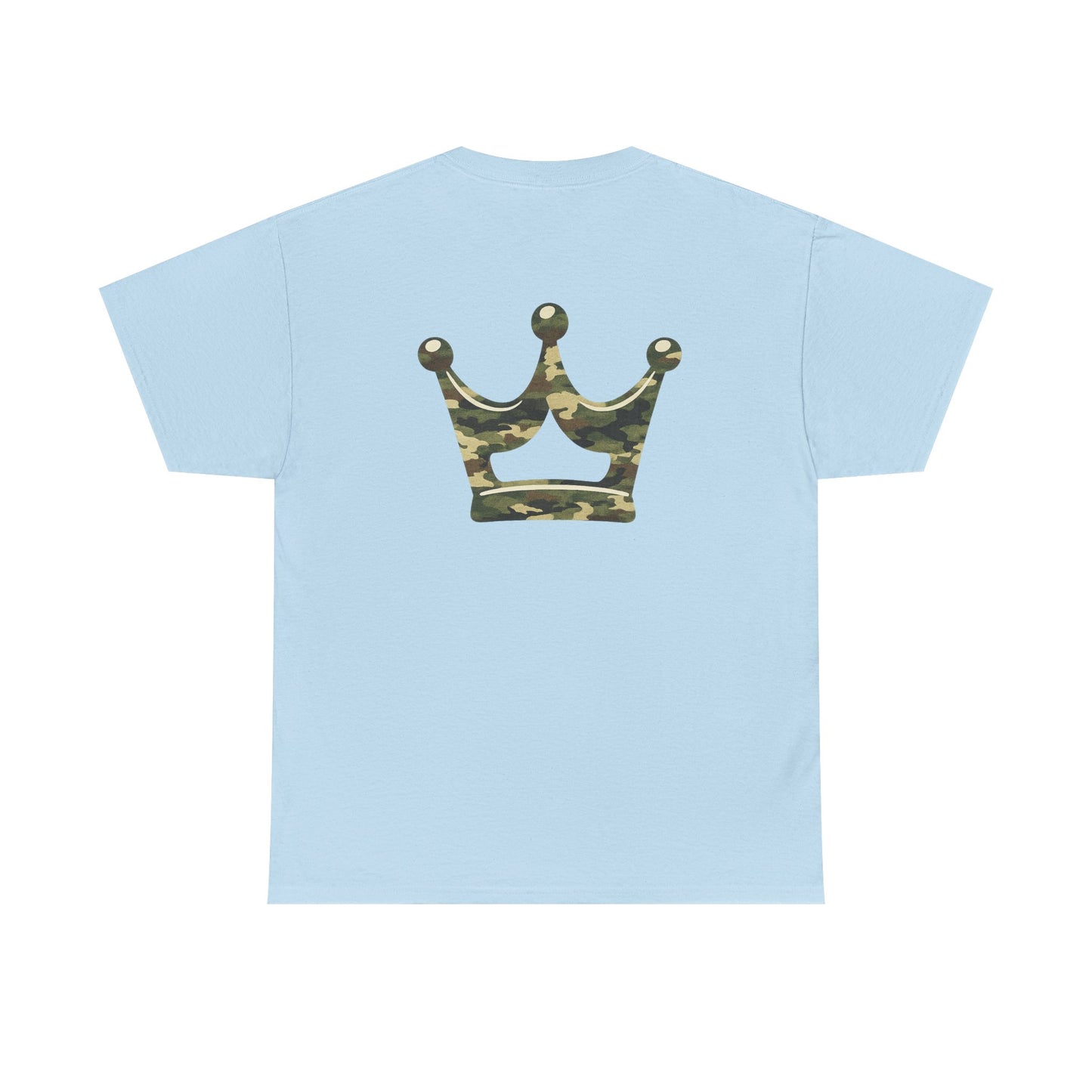 Faith Script Tee — Camouflage Crown Graphic Shirt