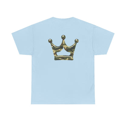 Faith Script Tee — Camouflage Crown Graphic Shirt