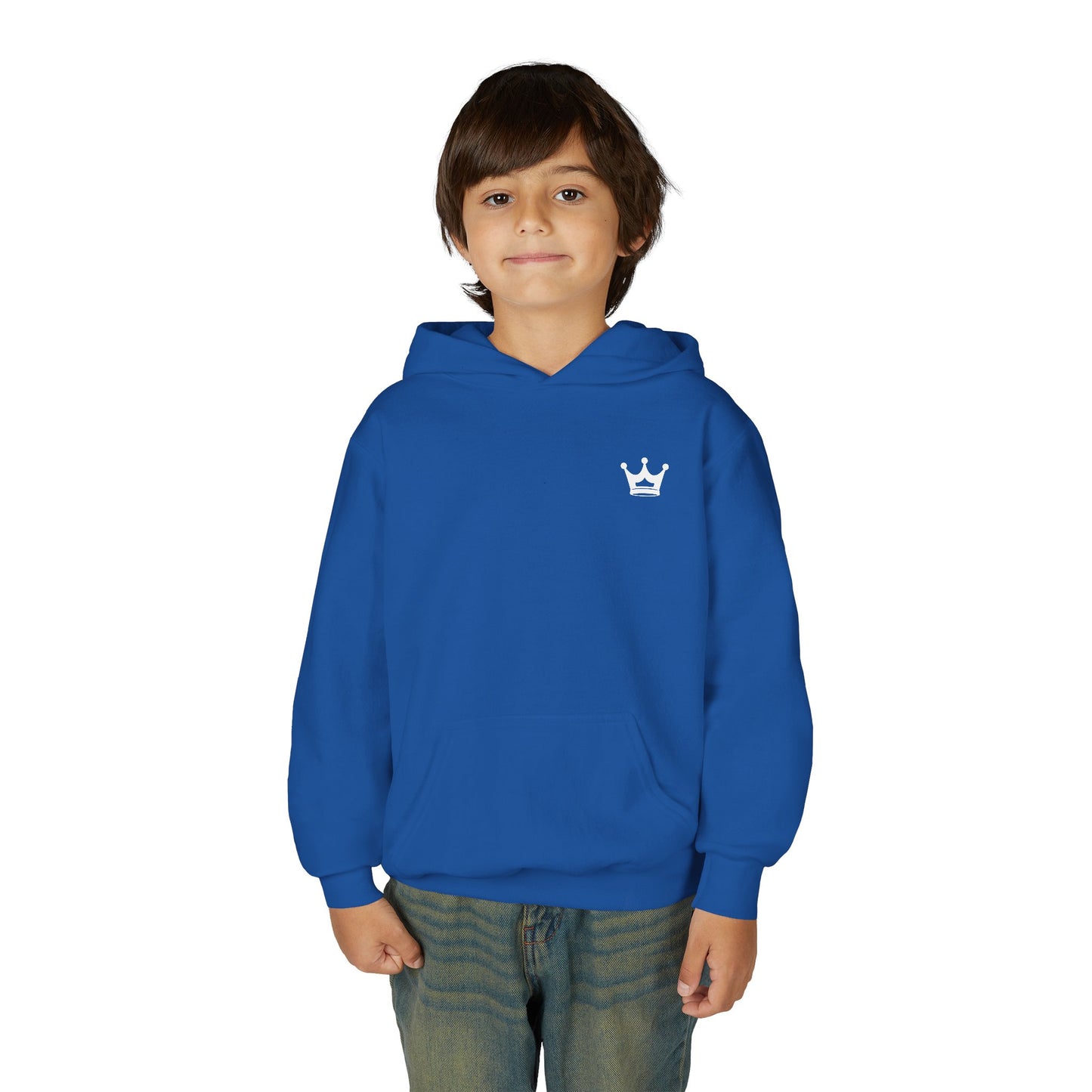 Youth Hoodie — “You Need Jesus.” Bold Back Print with Crown Accent