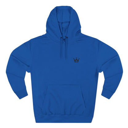 Crown Minimalist Hoodie — Small Chest Crown Logo Fleece Hoodie