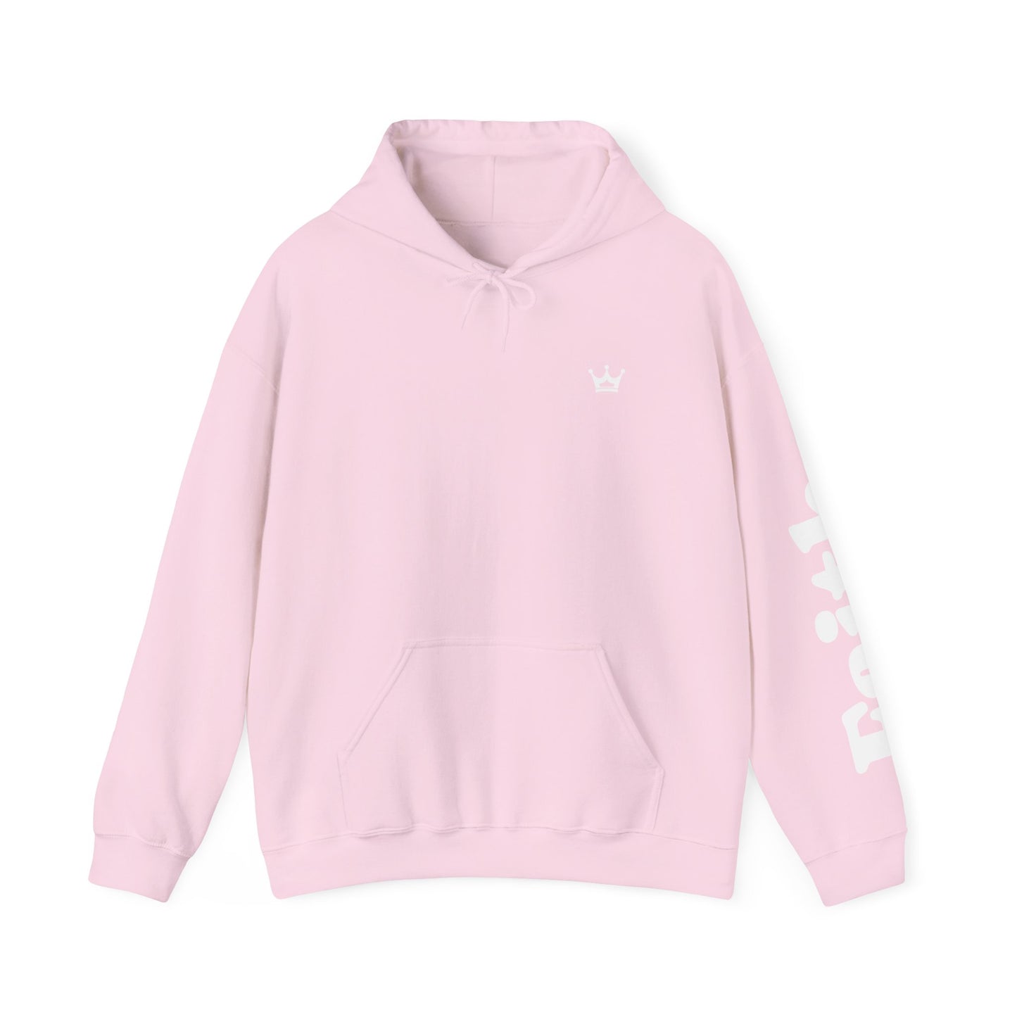 Christian Hoodie — "All We Need Is Jesus" Religious Pullover with Faith Sleeve Print