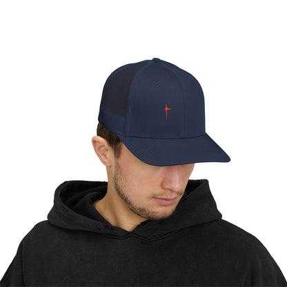Embroidered Cardinal Star Trucker Cap