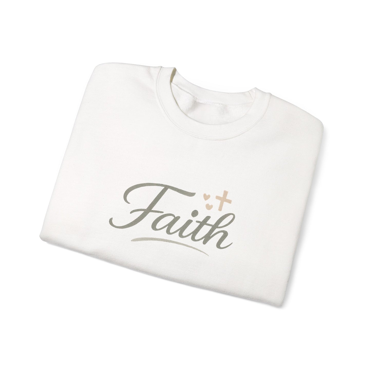 Faith Crewneck Sweatshirt – Elegant Script Christian Pullover