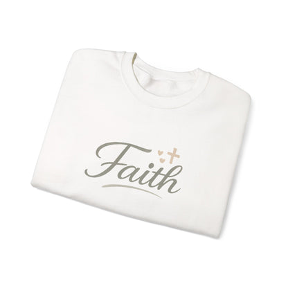 Faith Crewneck Sweatshirt – Elegant Script Christian Pullover