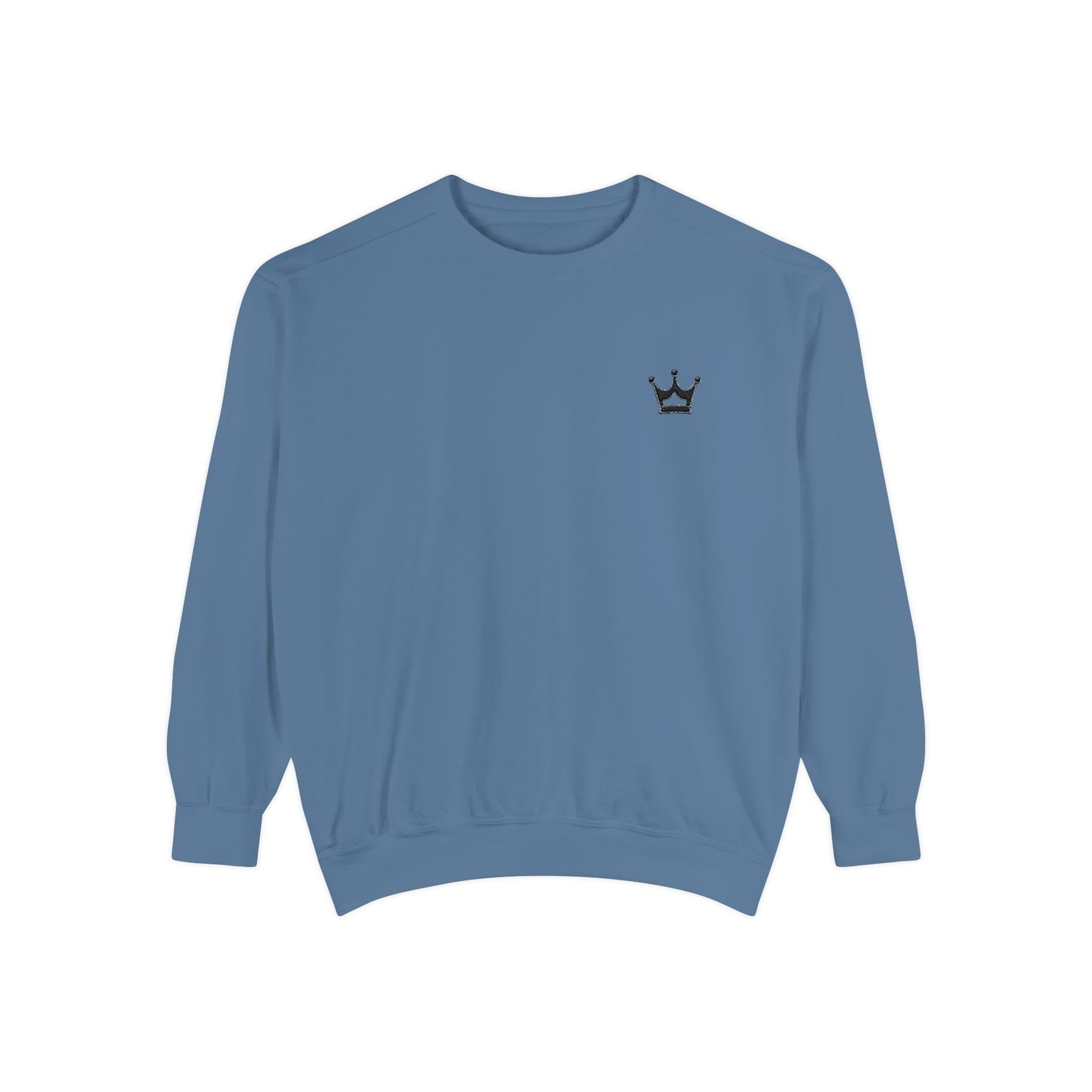 Crown Minimalist Crewneck Sweatshirt — Small Chest Crown Graphic