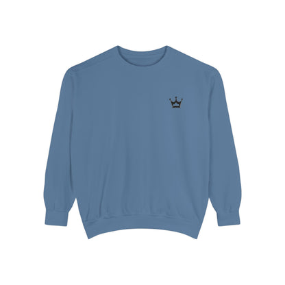Crown Minimalist Crewneck Sweatshirt — Small Chest Crown Graphic