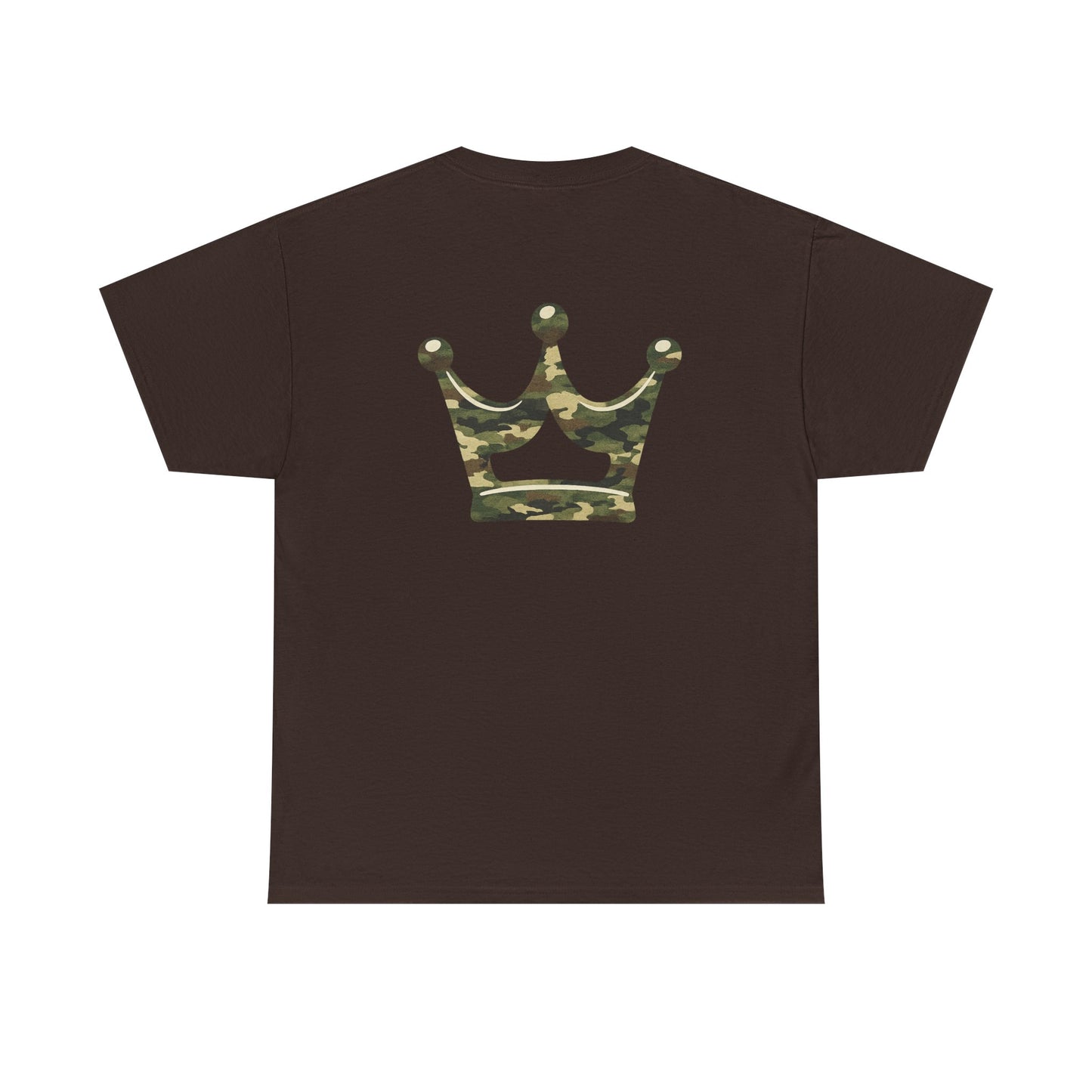 Faith Script Tee — Camouflage Crown Graphic Shirt