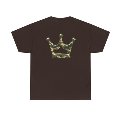 Faith Script Tee — Camouflage Crown Graphic Shirt