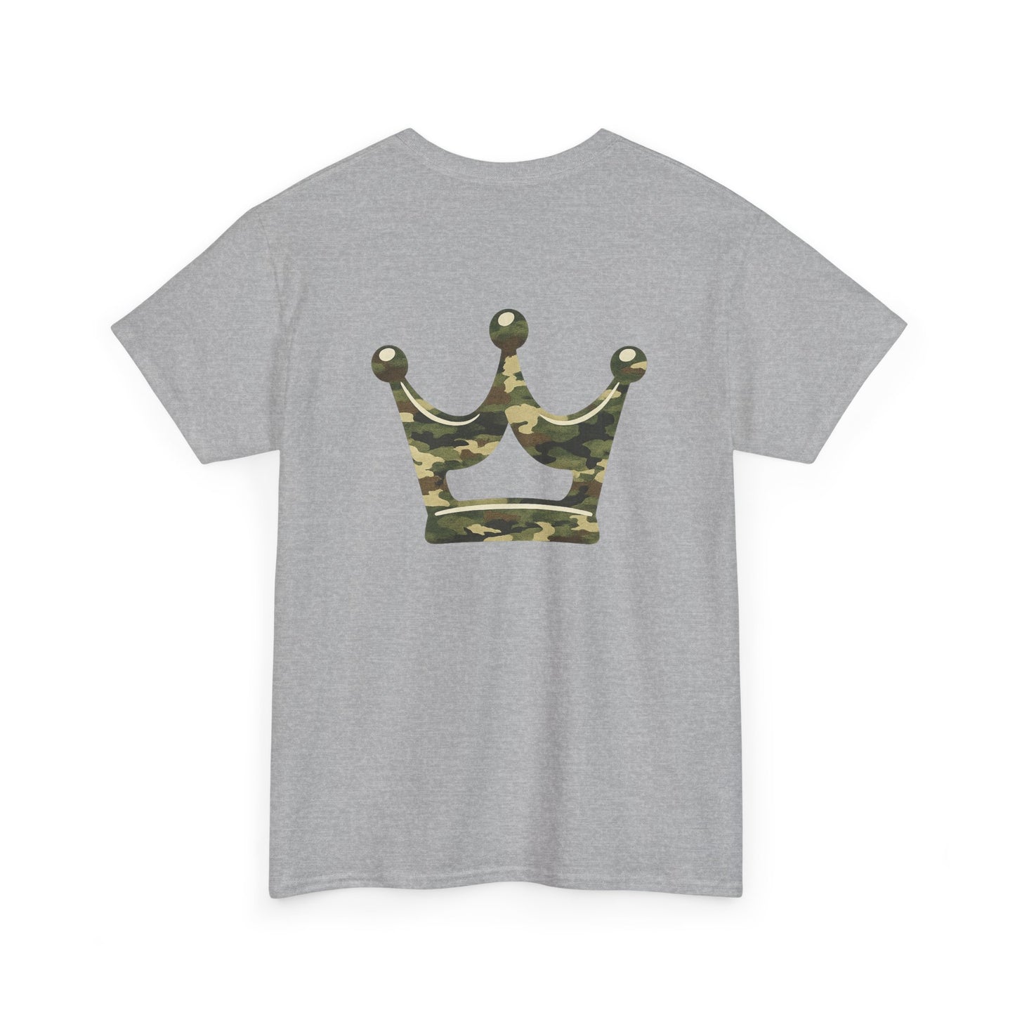 Faith Script Tee — Camouflage Crown Graphic Shirt