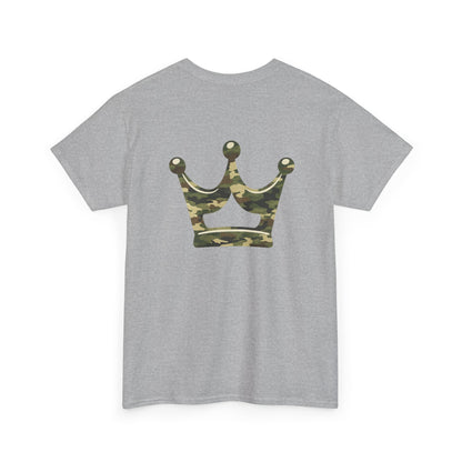 Faith Script Tee — Camouflage Crown Graphic Shirt