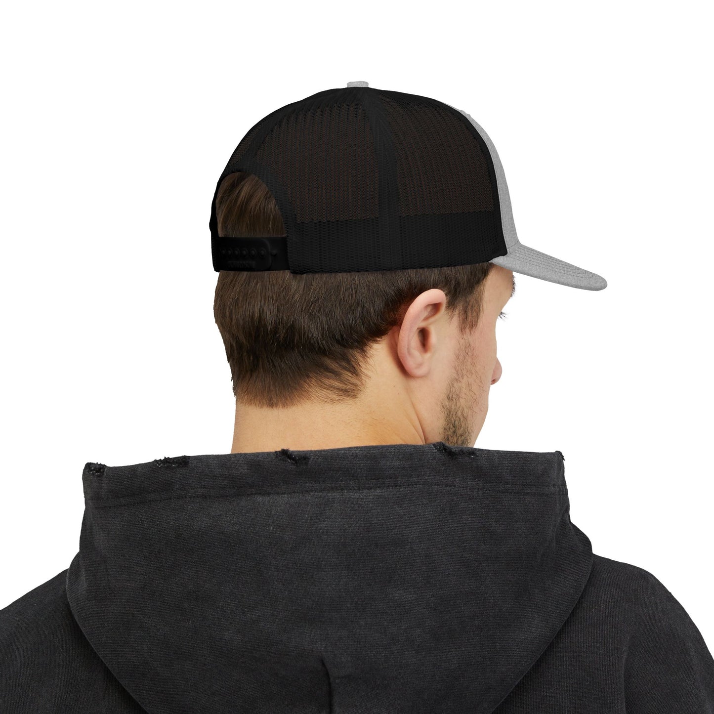Embroidered Cross Snapback Trucker Hat