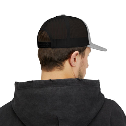 Embroidered Cross Snapback Trucker Hat