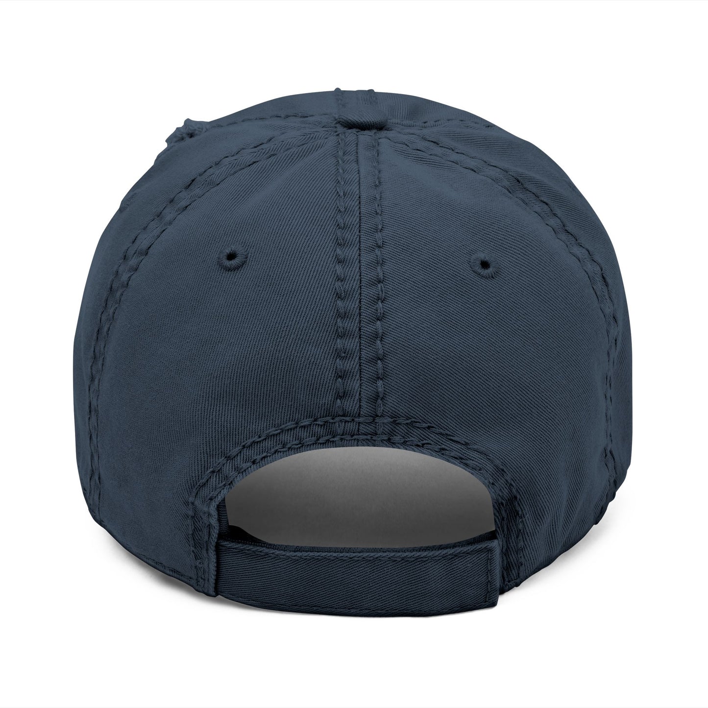 Distressed Embroidered Cross Dad Hat — Retro Worn Baseball Cap