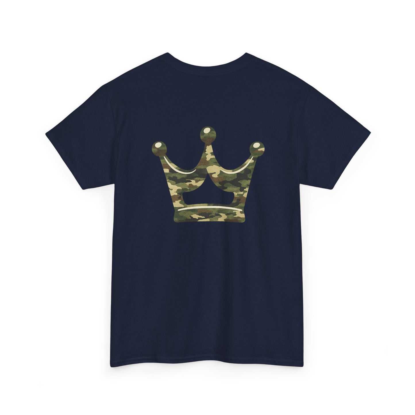 Faith Script Tee — Camouflage Crown Graphic Shirt