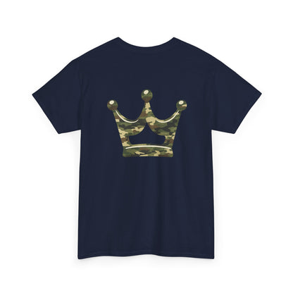 Faith Script Tee — Camouflage Crown Graphic Shirt