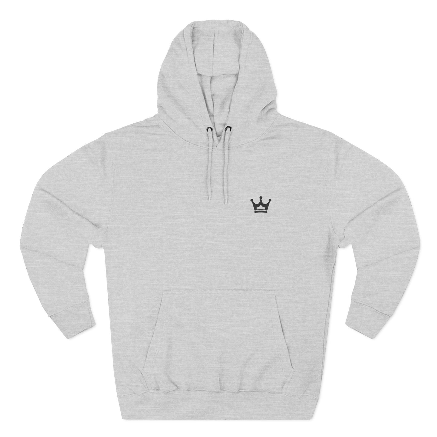 Crown Minimalist Hoodie — Small Chest Crown Logo Fleece Hoodie