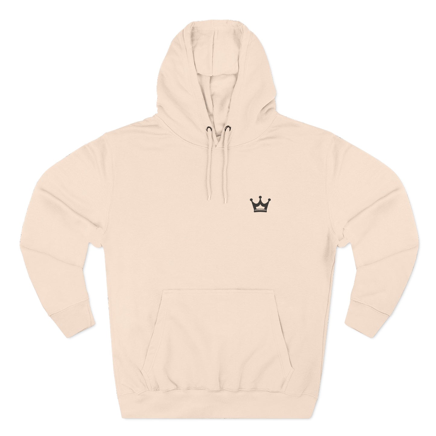 Crown Minimalist Hoodie — Small Chest Crown Logo Fleece Hoodie
