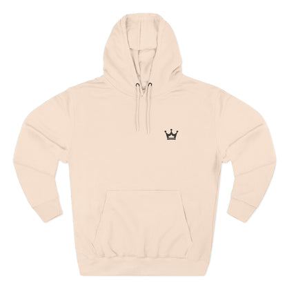 Crown Minimalist Hoodie — Small Chest Crown Logo Fleece Hoodie