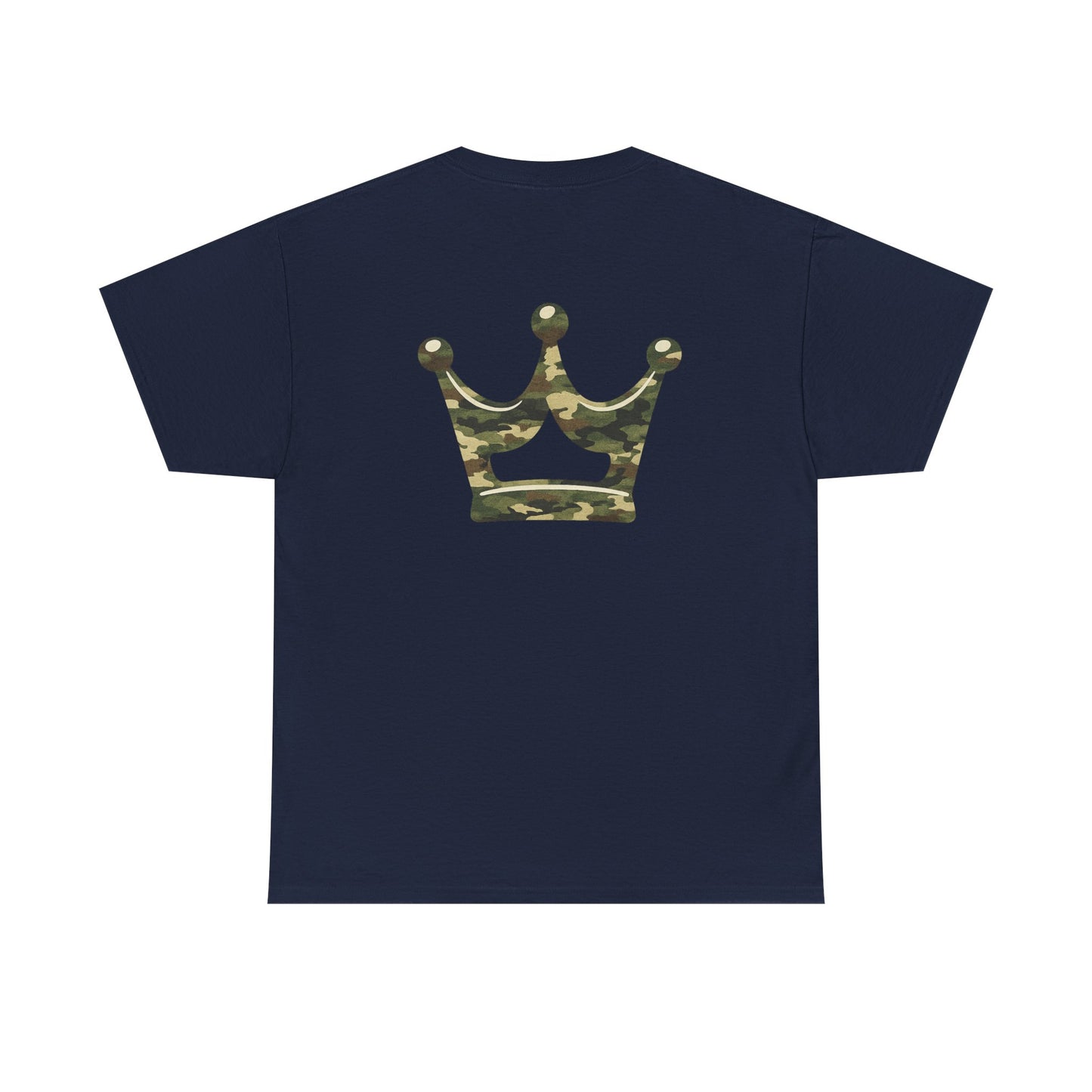 Faith Script Tee — Camouflage Crown Graphic Shirt