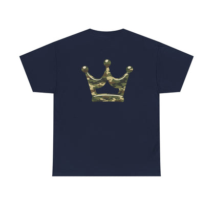 Faith Script Tee — Camouflage Crown Graphic Shirt