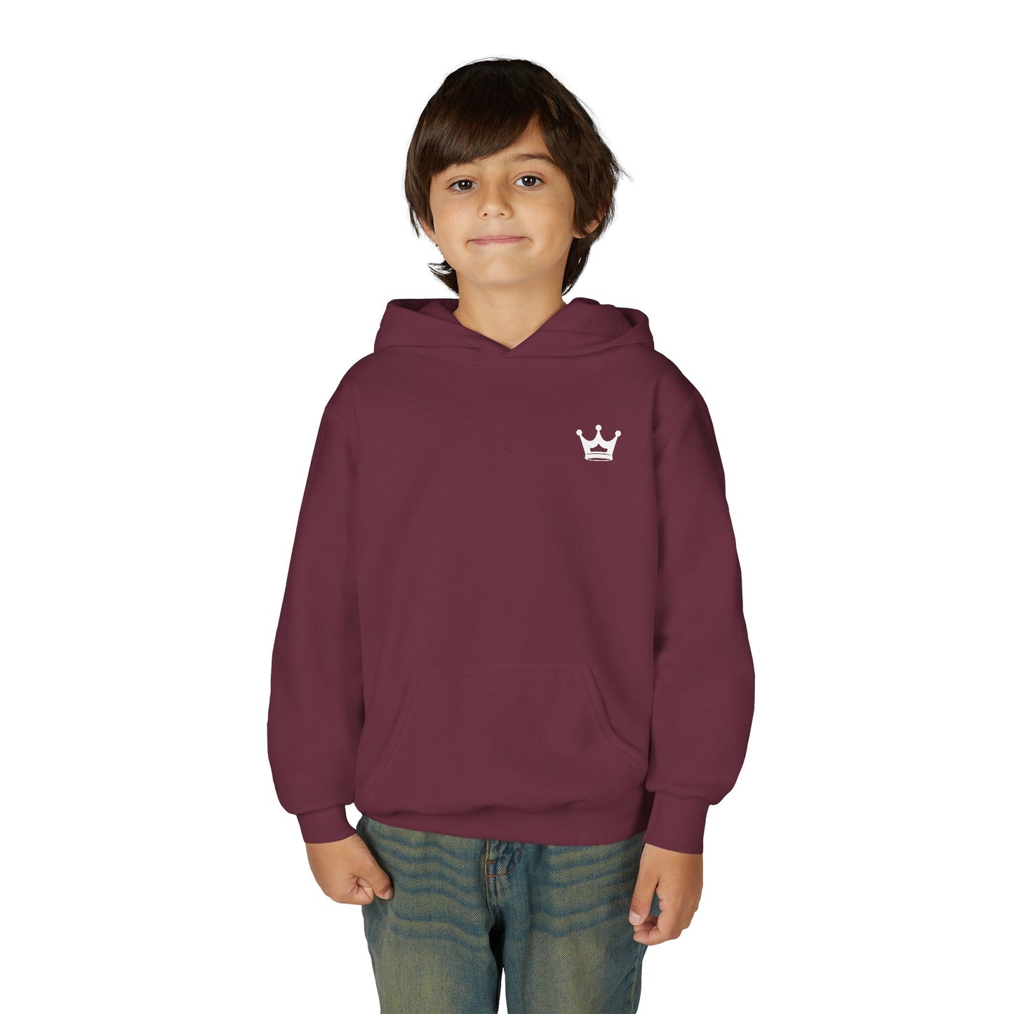 Youth Hoodie — “You Need Jesus.” Bold Back Print with Crown Accent