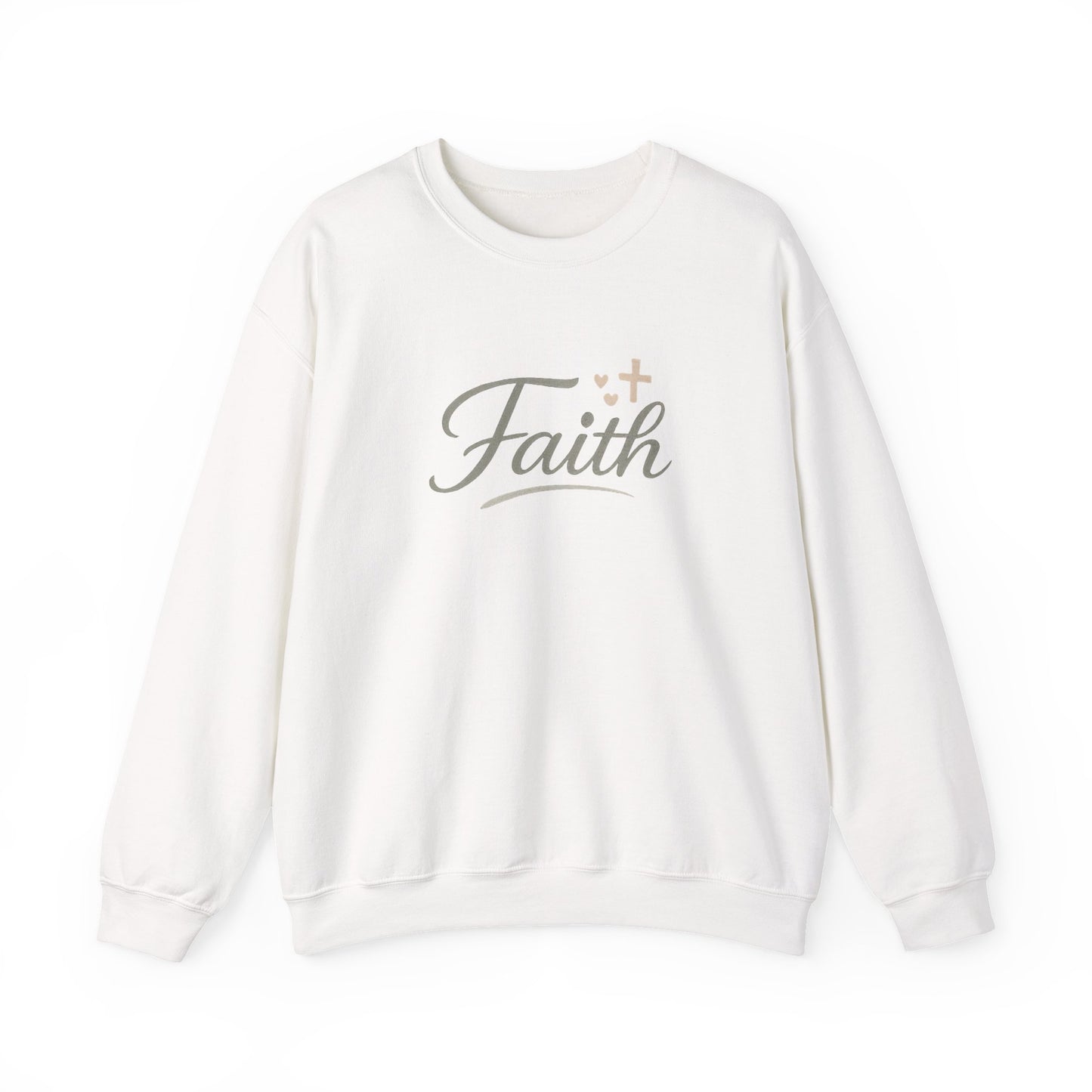 Faith Crewneck Sweatshirt – Elegant Script Christian Pullover