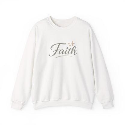 Faith Crewneck Sweatshirt – Elegant Script Christian Pullover