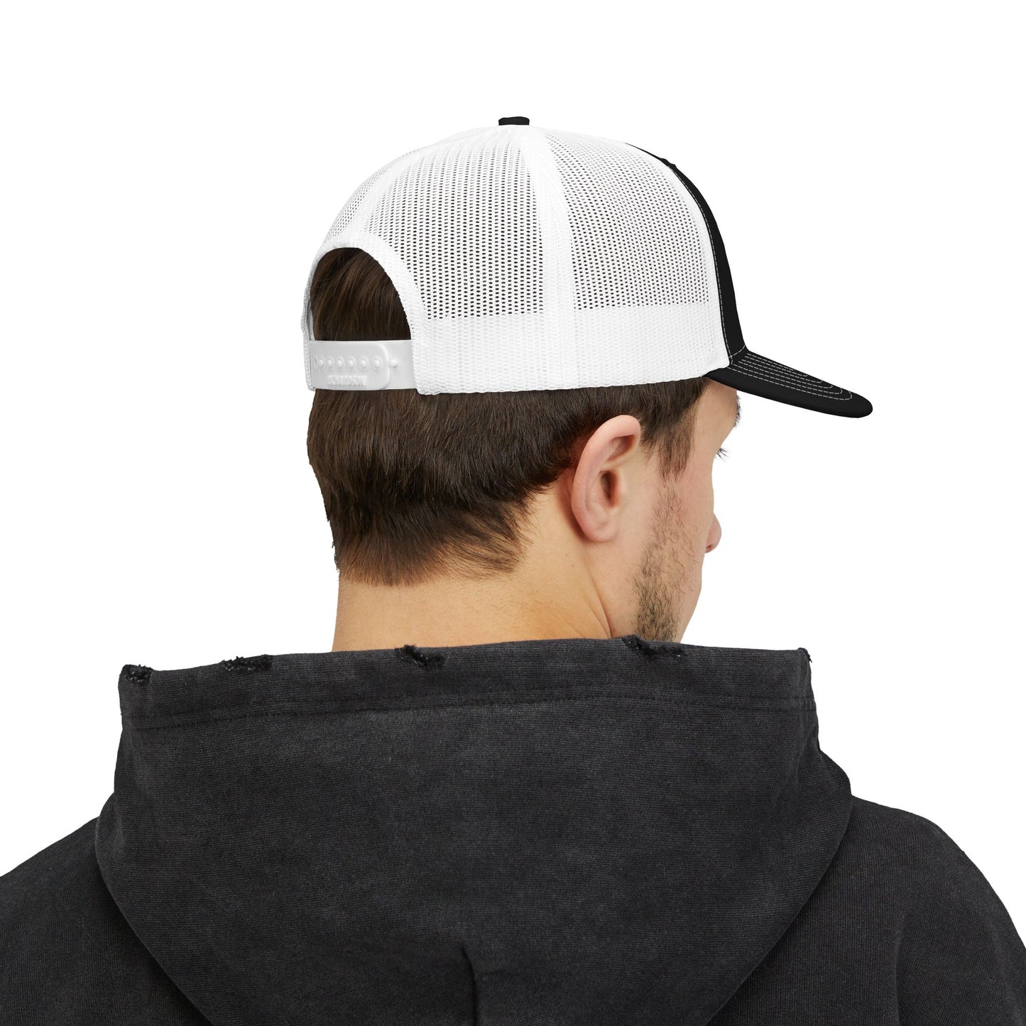 Embroidered Cross Snapback Trucker Hat