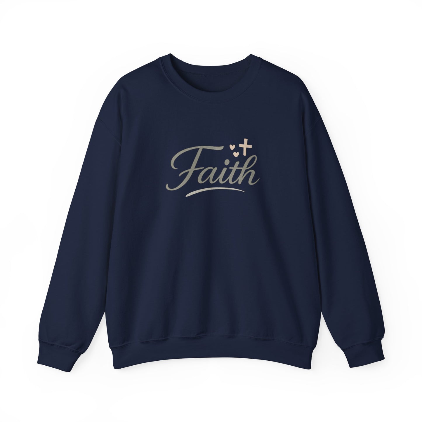 Faith Crewneck Sweatshirt – Elegant Script Christian Pullover