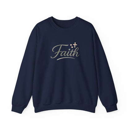 Faith Crewneck Sweatshirt – Elegant Script Christian Pullover