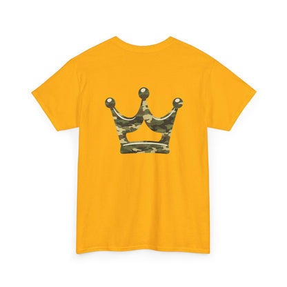 Faith Script Tee — Camouflage Crown Graphic Shirt