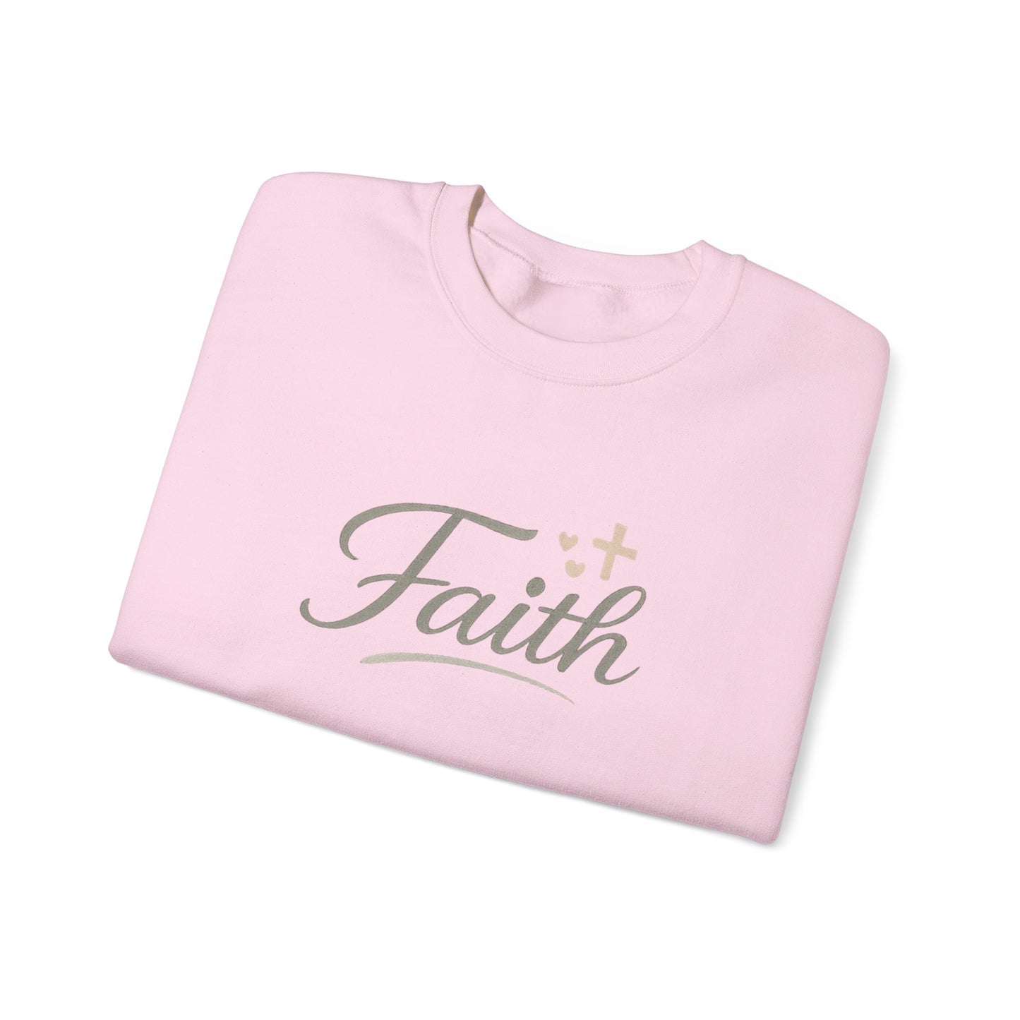 Faith Crewneck Sweatshirt – Elegant Script Christian Pullover