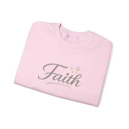 Faith Crewneck Sweatshirt – Elegant Script Christian Pullover