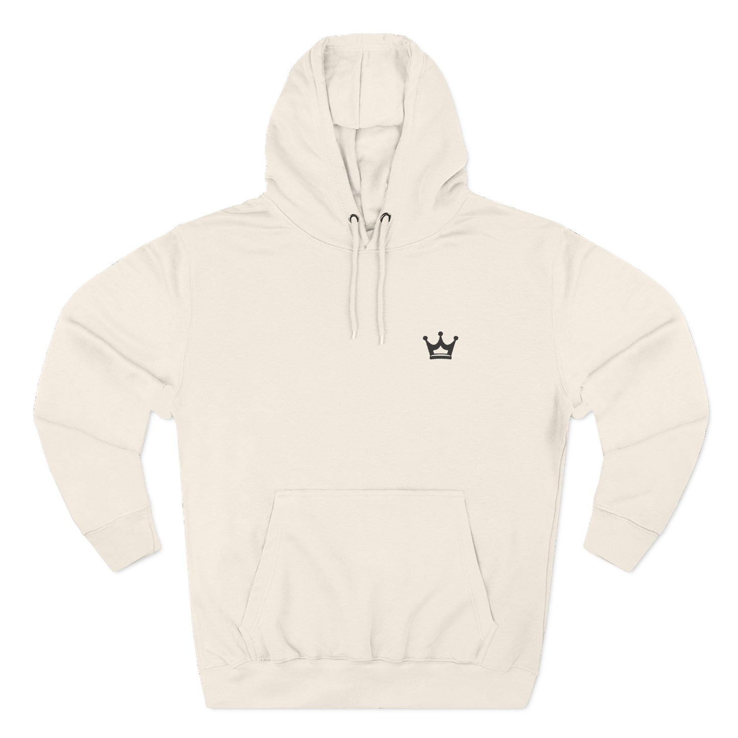 Crown Minimalist Hoodie — Small Chest Crown Logo Fleece Hoodie