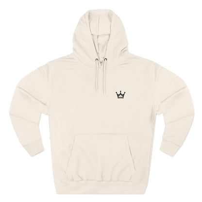 Crown Minimalist Hoodie — Small Chest Crown Logo Fleece Hoodie